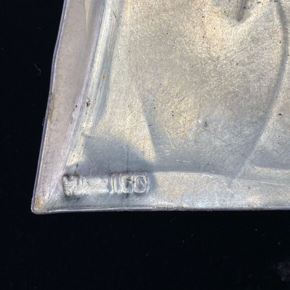 Vintage Mexico Folk Art Stamped Aluminum Dustpan Ashtray - Picture 5 of 11